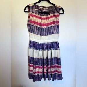 RACHEL Rachel Roy Multicolor Striped Midi Dress